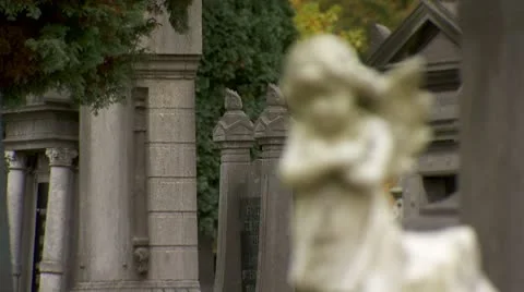 A lonely angel watching over a grave. 動画素材 8869853