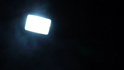 A lonely atmosphere between the smoke and the cold light Stock Footage 232489086