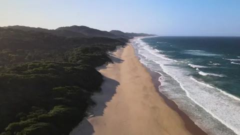 Lonely Beach on Cape Vidal Stock Footage 276547816