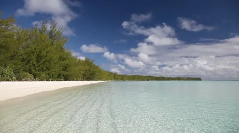 Lonely Beach Stock Footage 11219143