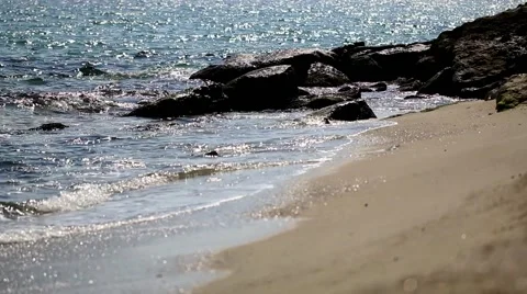 Lonely Beach Stock Footage 41865578
