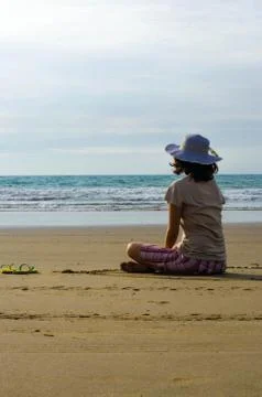 Lonely on the beach Fotos de archivo
