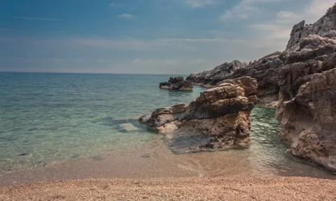 Lonely beach Stock Photos