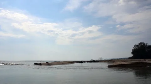 Lonely Beach Version 1 Stock Footage 41908710