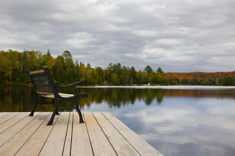 Lonely bench Stock Photos