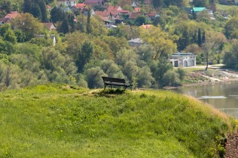 Lonely bench Stock-Fotos