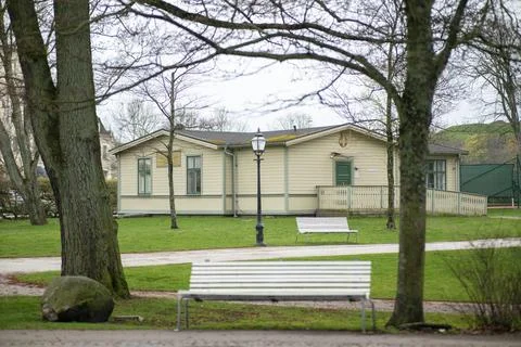 A lonely bench Stock Photos
