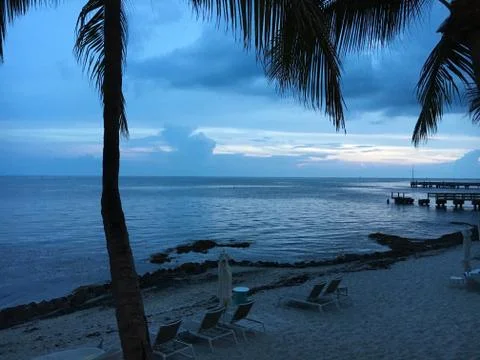 Lonely Blue Beach Stock Photos