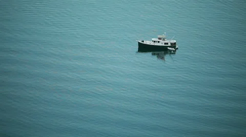 Lonely boat Video stock 53317255