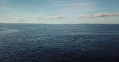 Lonely Boat Stock Footage 84942749