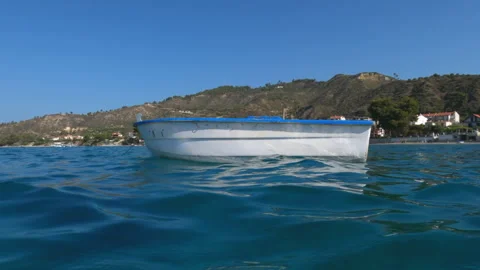 Lonely boat Stock Footage 251739708