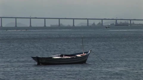 Lonely boat Stock Footage 314850483