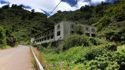 LONELY BUILDING IN THE FOREST Stock Footage 101828341