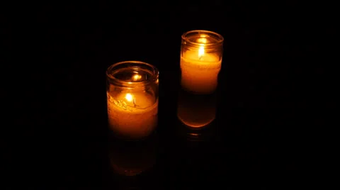 Lonely candles Stock Footage 23266247