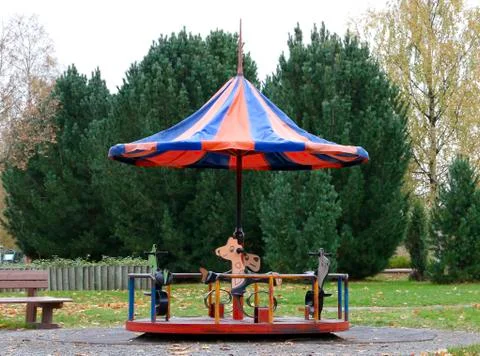 Lonely carousel. Stock Photos