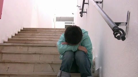 Lonely child Stock Footage 32238231