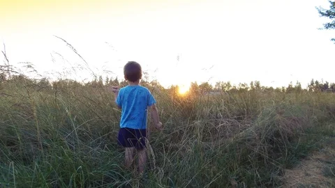 Lonely child Stock Footage 91627401