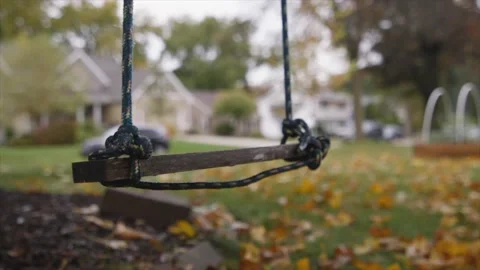 Lonely child swing Stock Footage 232870016