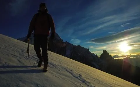 Lonely climber Stock Photos