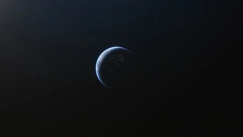 Lonely Earth in Space Stock Footage 139691917
