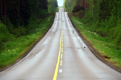 Lonely empty road Stock Photos