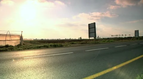 Lonely Fast Road Stock Footage 10923288