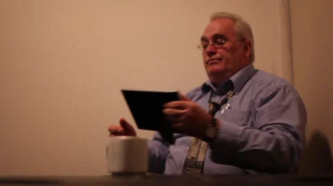 Lonely Guy in Apartment Stock Footage 32993152