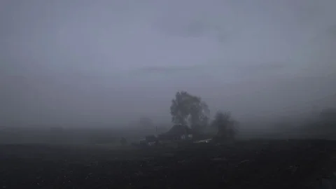 A Lonely House in the Mist (Limb) Stock Footage 75813412