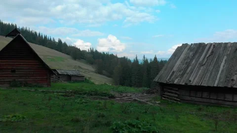 Lonely house in mountains Stock Footage 157939703