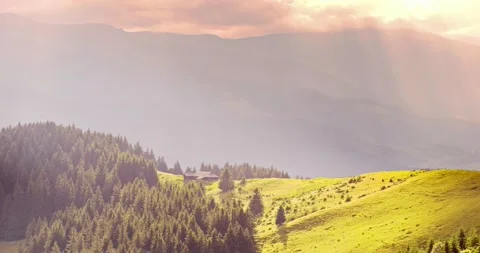 Lonely house of a sheep shepherd Stock Footage 170782765