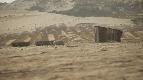 Lonely hut in the savannah. Stock Footage 55391227