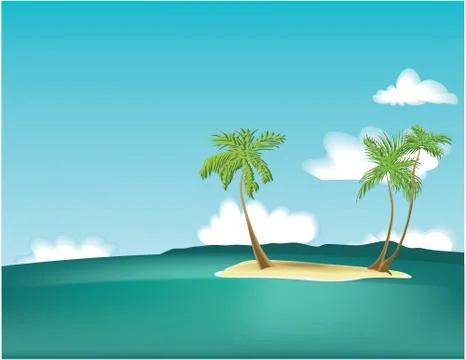 Lonely island Stock Illustration