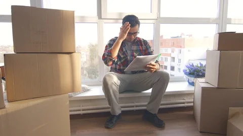 Lonely man in stress Stock Footage 89456062