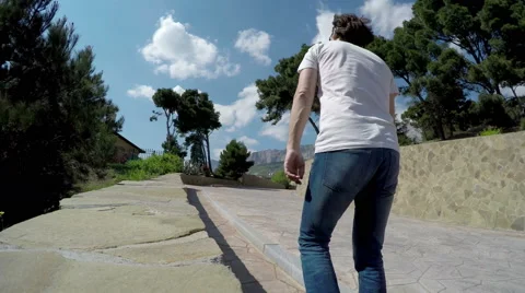 A lonely man walking Stock-Footage 67234698