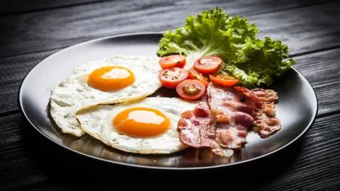 Lonely man's breakfast Stock Photos