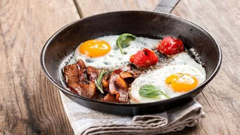 Lonely man's breakfast Stock Photos