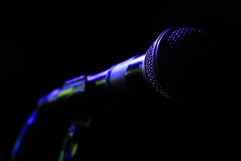 Lonely microphone Stock Photos