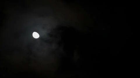 Lonely moon Stock Footage 1457187