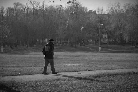 Lonely old man Stock Photos