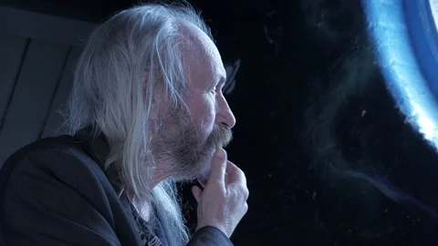 Lonely old man thinking about life Stock Footage 111567967