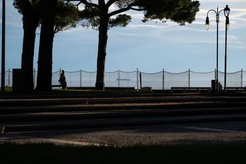 Lonely pedestrian Stock Photos