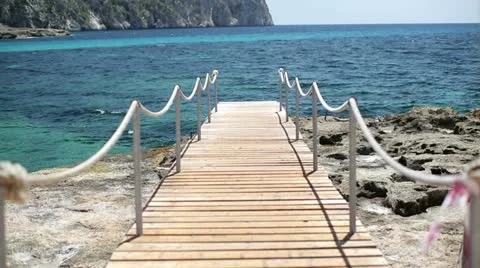 Lonely pier Stock Footage