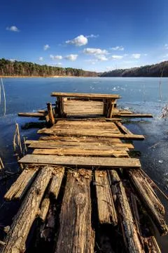 Lonely pier Stock Photos