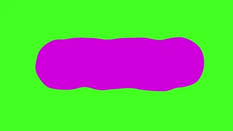 Lonely pink cloud on green isolated background Stock Footage 313037833