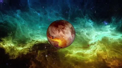 Lonely planet in Liquid Space 動画素材 258376347