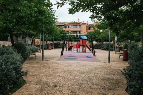 A lonely playground Stock Photos