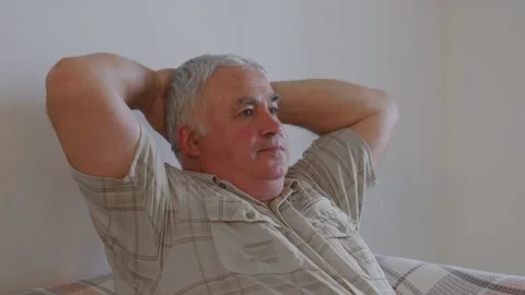 Lonely Reflections Senior Man Contemplating Life's Journey Stock Footage 327911614