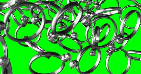 Lonely ring with diamond macro Video stock 108138495