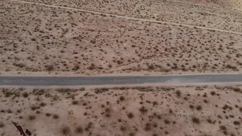Lonely Road in Desert Stock Footage 312900353