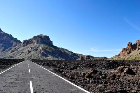 Lonely road Stock Photos